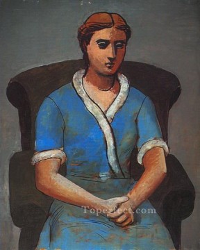 Mujer en un sillón Olga 1922 cubista Pablo Picasso Pinturas al óleo